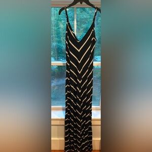 Black and Grey Maxi Dress